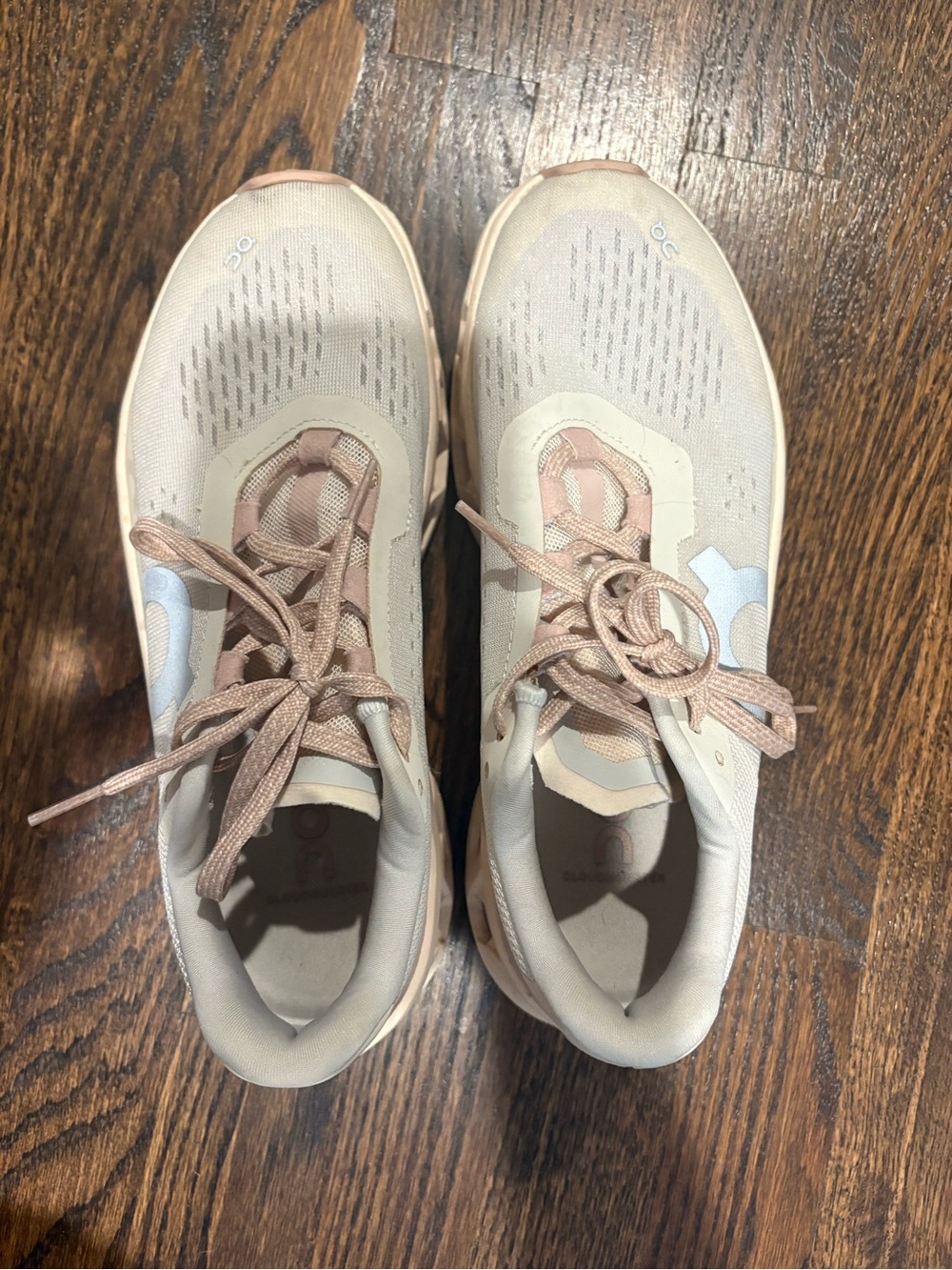 On Running Women's Cloudnova Sneakers in Light Gray & Blush Pink - Picture 2 of 3